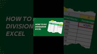Microsoft Excel | Division Function | How to divide numbers in multiple columns #exceltips #coding