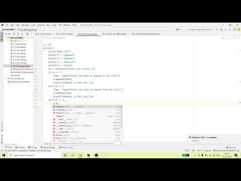 BCA | PYTHON LAB | PART B | PROGRAM 3 | LIST OPERATIONS - YouTube