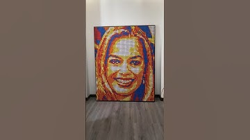 Margot Robbie Rubik’s Cube Mosaic