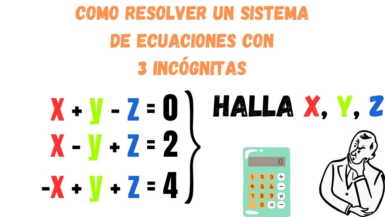 Como resolver un SISTEMA DE ECUACIONES CON 3 INCÓGNITAS. Resolción paso