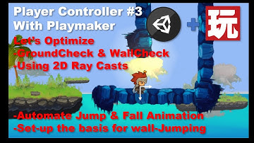 2D Platformer Unity & Playmaker - Check Ground and Walls by a Raycast 2d / set-up for wall-jump