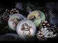 Decoupage Tutorial - Three small Christmas medallions - DIY