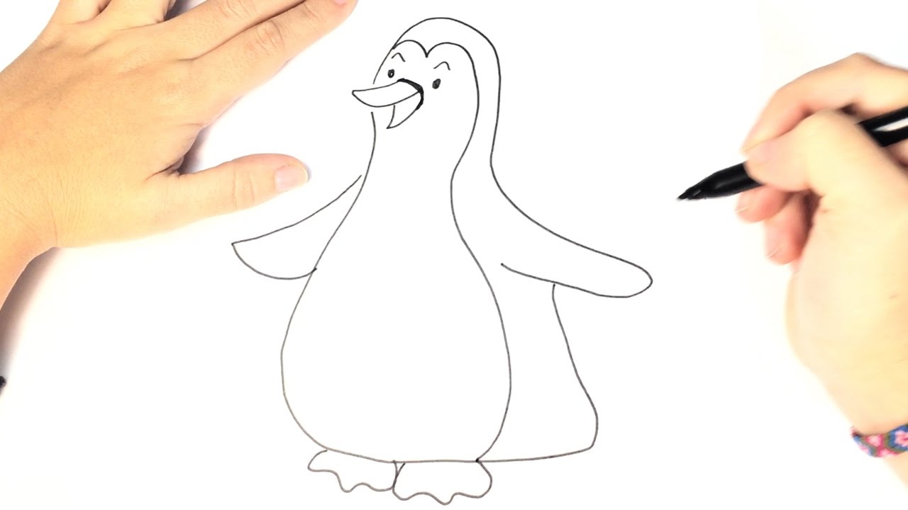 Dibujar pingüino facil