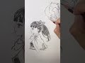 胡蝶しのぶ、カナヲ描いてみた【鬼滅の刃】絵の描き方動画 #shorts