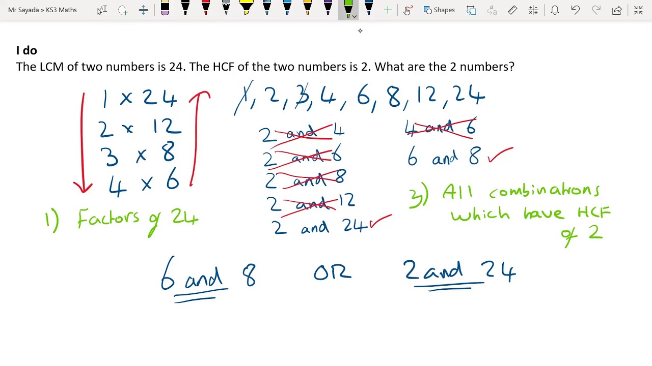 problem solving lcm and hcf