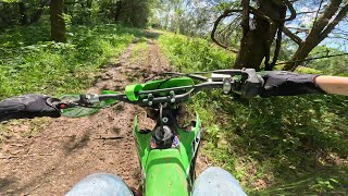 Running Practice Laps Around My Woods Track! (2024 KX 112)