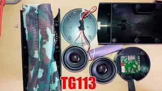 TG113 Bluetooth Speaker Disassembling What is inside the TG113 Bluetooth speaker