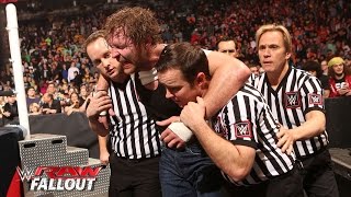 Dean Ambrose Gets Helped Backstage Raw Fallout, February 29, 2016