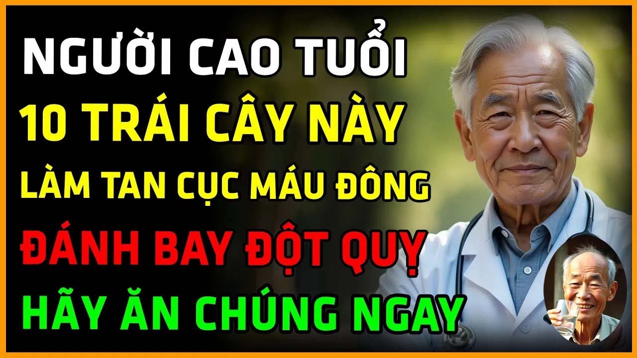 NGƯỜI CAO TUỔI   10 Loại trái cây này, làm tan Cục máu đông   Đánh bay Đột Qụy