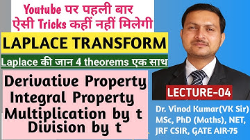 Derivative Property | Integral Property | Multiplication by t | Division by t | Laplace |Mathematics