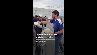 World Cup teams start arriving for matches