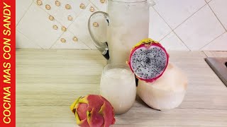 AGUA DE PITAYA/DRAGON FRUIT Y COCO