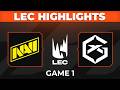 NAVI vs GX Highlights Game 1 | LEC 2026 Playoffs | Natus Vincere vs GIANTX