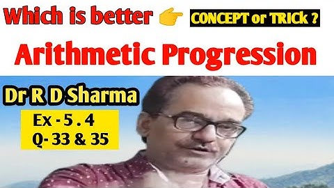 Arithmetic Progression Class 10 Maths Chapter 5 Ex - 5.4 R D Sharma New Edition 2022