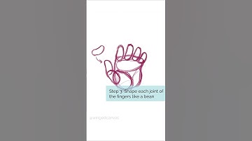 How to Draw HANDS (4 Steps) Bean & Flask Method #Shorts