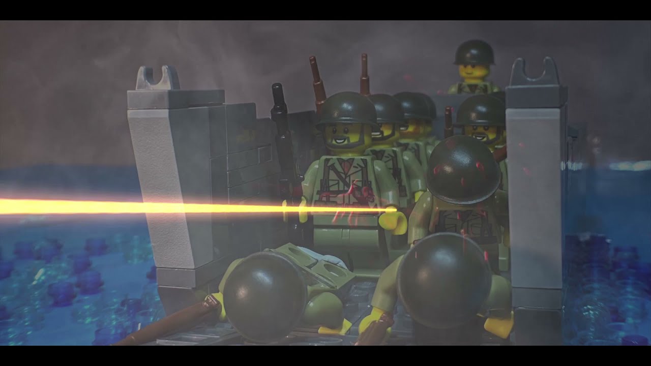 Lego D-Day - The Battle For Omaha Beach - WW2 stop motion 