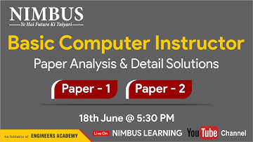 Basic Computer Instructor | Paper Analysis & Detailed Solution  | Paper 1 & 2 | Live Session