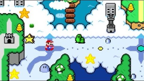 SMW Hack - World 5 - Floating Clouds Overworld