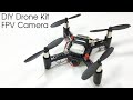 Mini rc drone quadcopter with fpv camera assembly and test