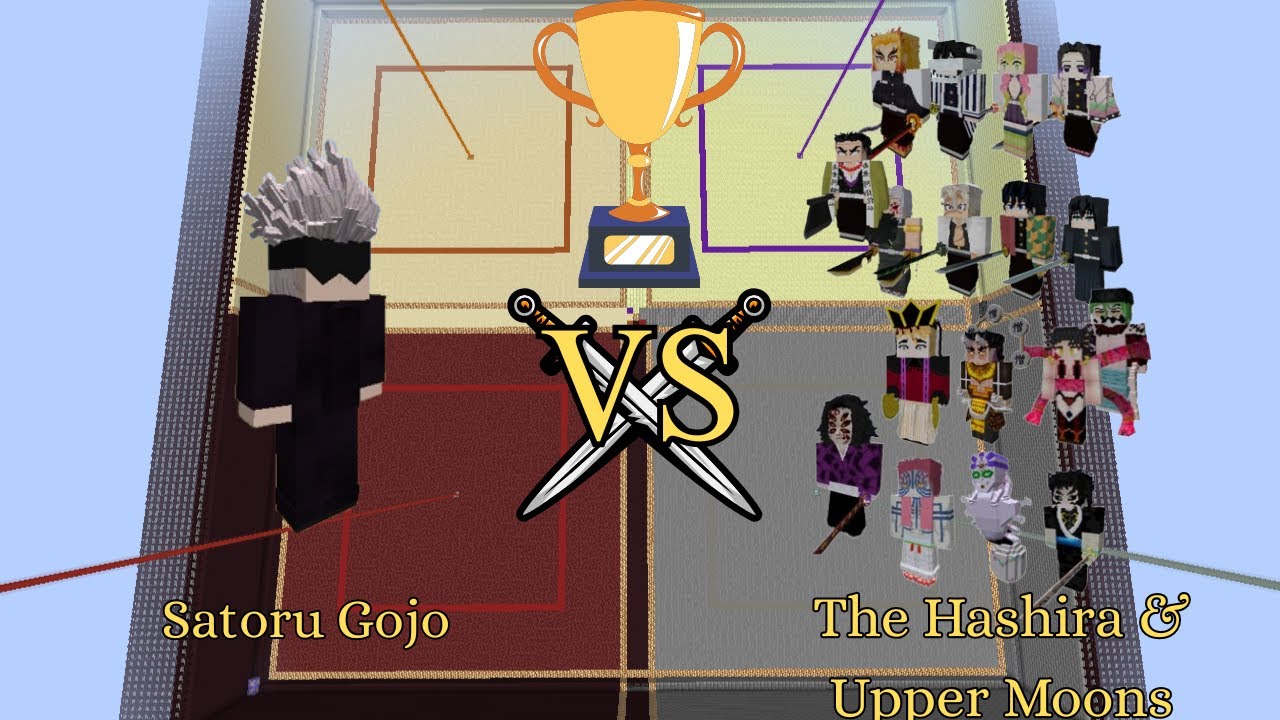 Satoru Gojo vs The Hashira & Upper Moons | Minecraft 1.16.5