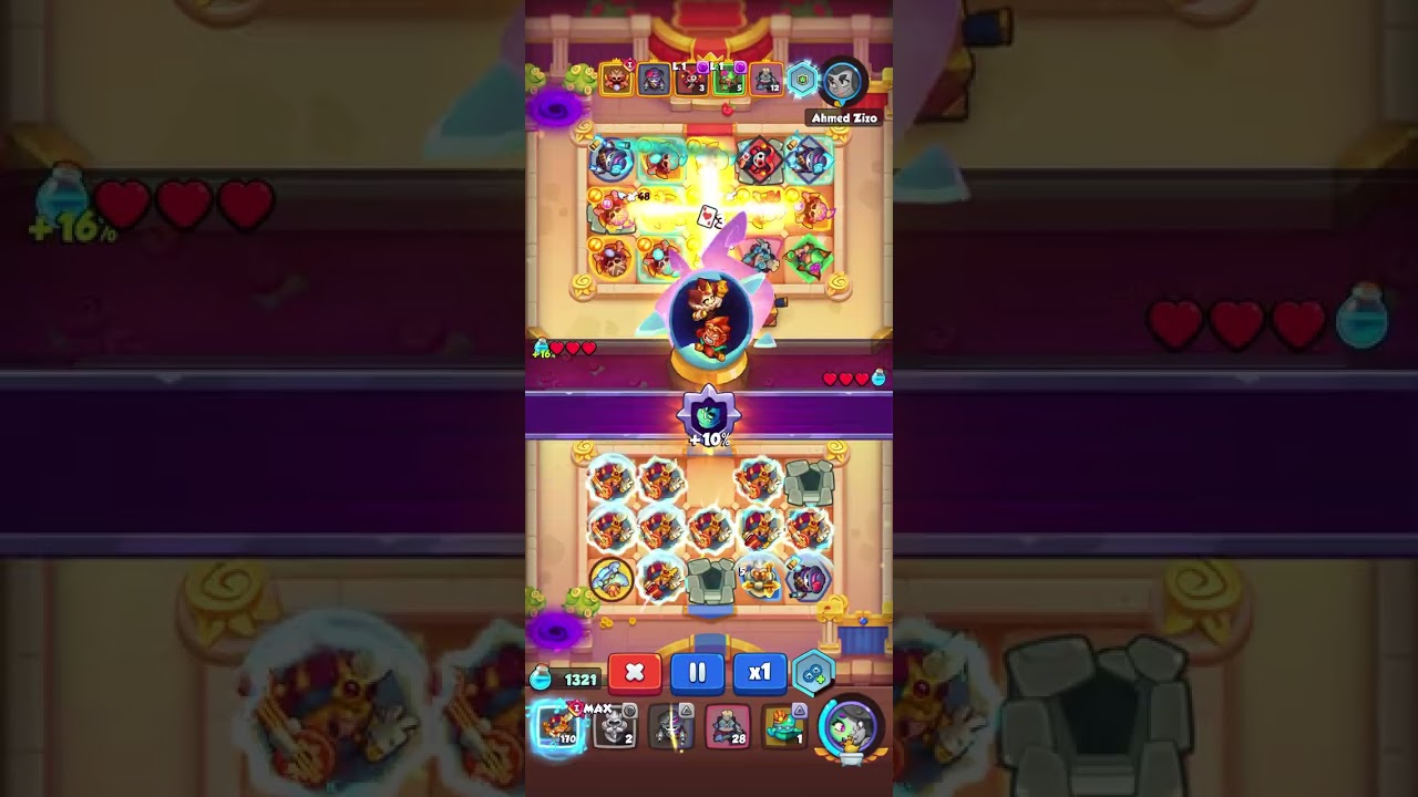 راش رويال | rush royale جيم الشاعر ضد الراهب ماكس 🔥 دمج خرافي rush royale bard vs monk 8.9B 🔥