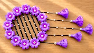 😍 Easy Paper WALL HANGING for HOME DECORATION • paper crafts • art and craft • flowers ideas 💕
