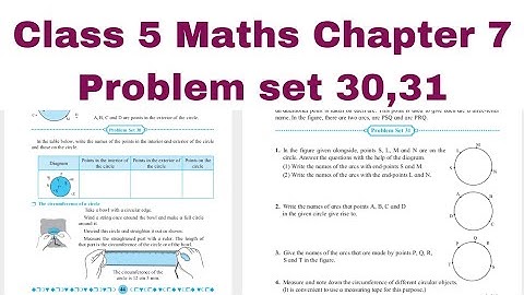 Class 5 Maths | Chapter 7 Circles | Problem set 30,31 | Maharashtra state board