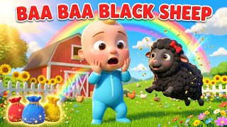 Baa Baa Black Sheep 🐑🧶 | Nursery Rhyme for Kids | 3D Animation | RhymeBuds
