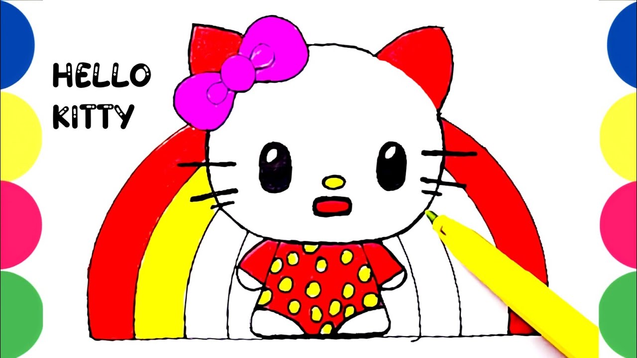 Cute Hello Kitty Drawing | Rainbow Art for Kids | Cute Drawing ...