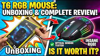 🚀 Gamers Are Loving This Cheap RGB Mouse! T6 Optical Gaming Mouse