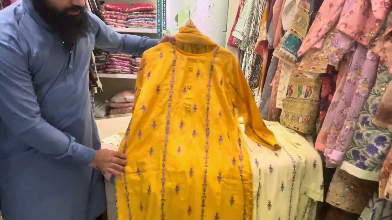 Cotton Silk Heavy Embroidered Shirt Chifoon Heavy Embroidered Jaal Dupatta Cotton Silk Trouser