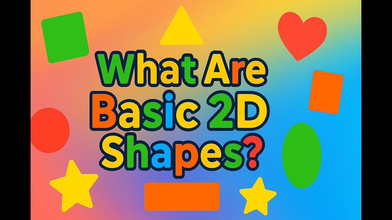Learn Basic 2D Shapes for Kids! 🟡🔺 Circles, Squares & More | 