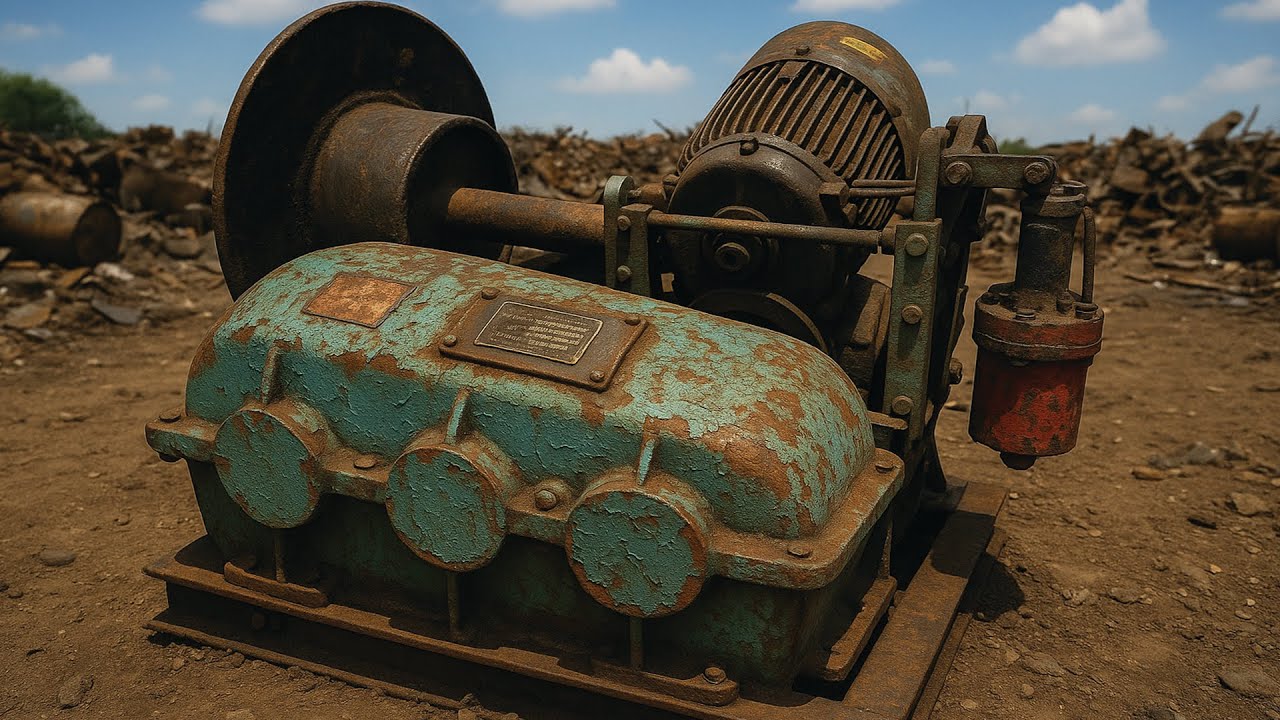 The Old Rusted 3-Phase Winch // Was Brought Back To Life Stunning Million