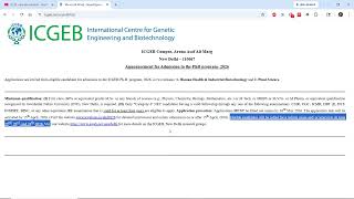 DBT ICGEB PhD August 2026 Application form is Out📢