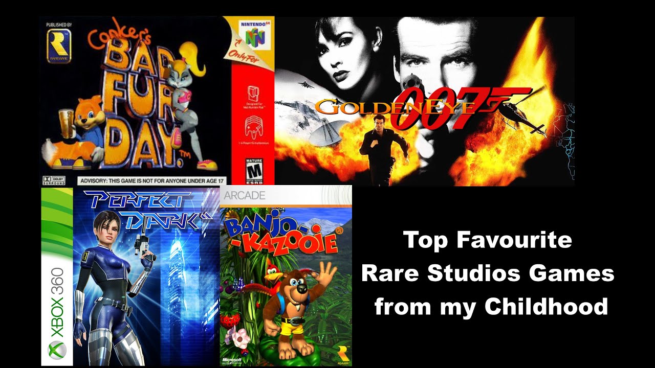 4 Games from Rare Studios - GoldenEye 007 | Perfect Dark | Conker's Bad Fur Day | Banjo-Kazooie
