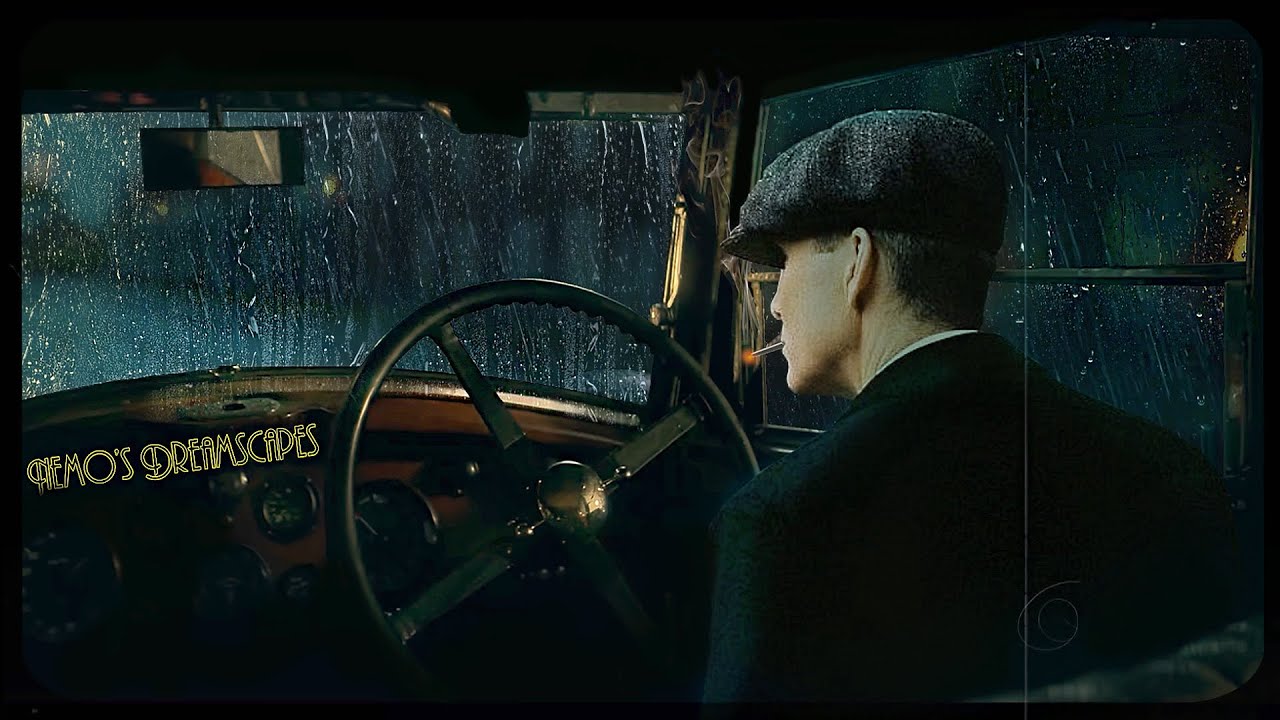 You fell asleep in Tommy Shelby's car on a rainy night (oldies music playing in the car, rain) ASMR