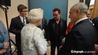 Bono meets the Queen Royal Academy Diamond Jubilee reception