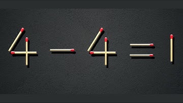 Fix by moving only 1 stick 4-4=1 Matchstick puzzle