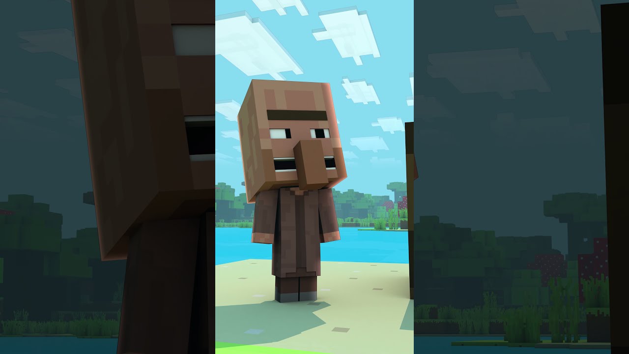 Baby Villager reacts to his first Emerald