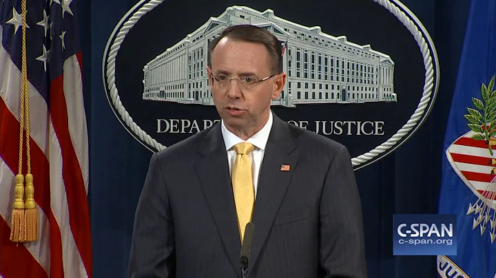 Deputy Attorney General Rosenstein: "The indictmen...