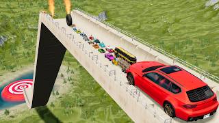 🚀 BIG & SMALL CARS vs BIG RAMP JUMPS #4 🏁💥 | WHO CAN SURVIVE? screenshot 4