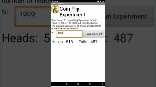 Coin Flip Experiment Preview screenshot 4