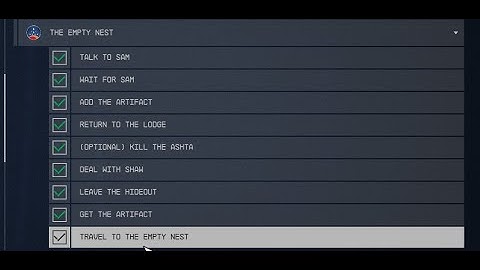 The Empty Nest: Get the maps - talk to Jacob - Get the artifact from  AKILA
