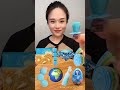 Emoji eating challenge  beach ice creams diamond candy globe  asmr food
