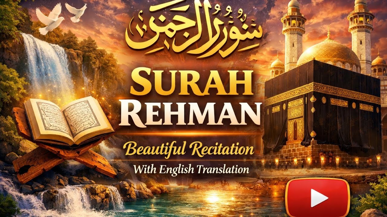Surah ar Rahman | Full with Arabic Text | Shiekh Mansour Al Salmi 