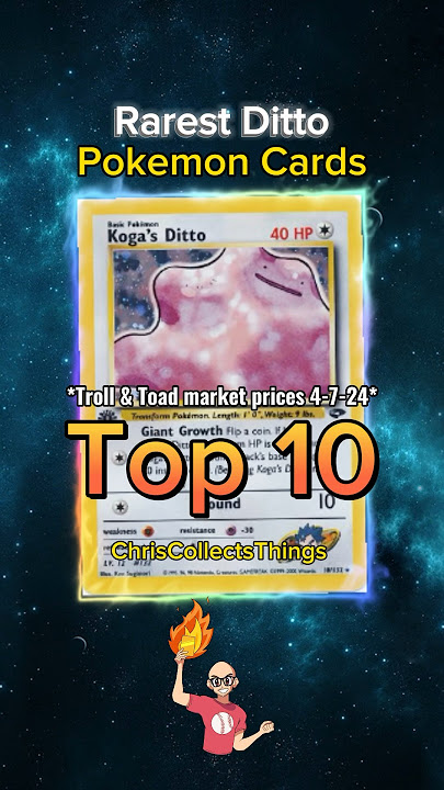 Top 10 RAREST Ditto Pokemon Cards 👀 #shorts #top10 #ditto