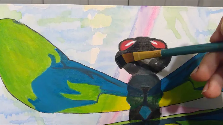 "Transformation dragonfly" painting