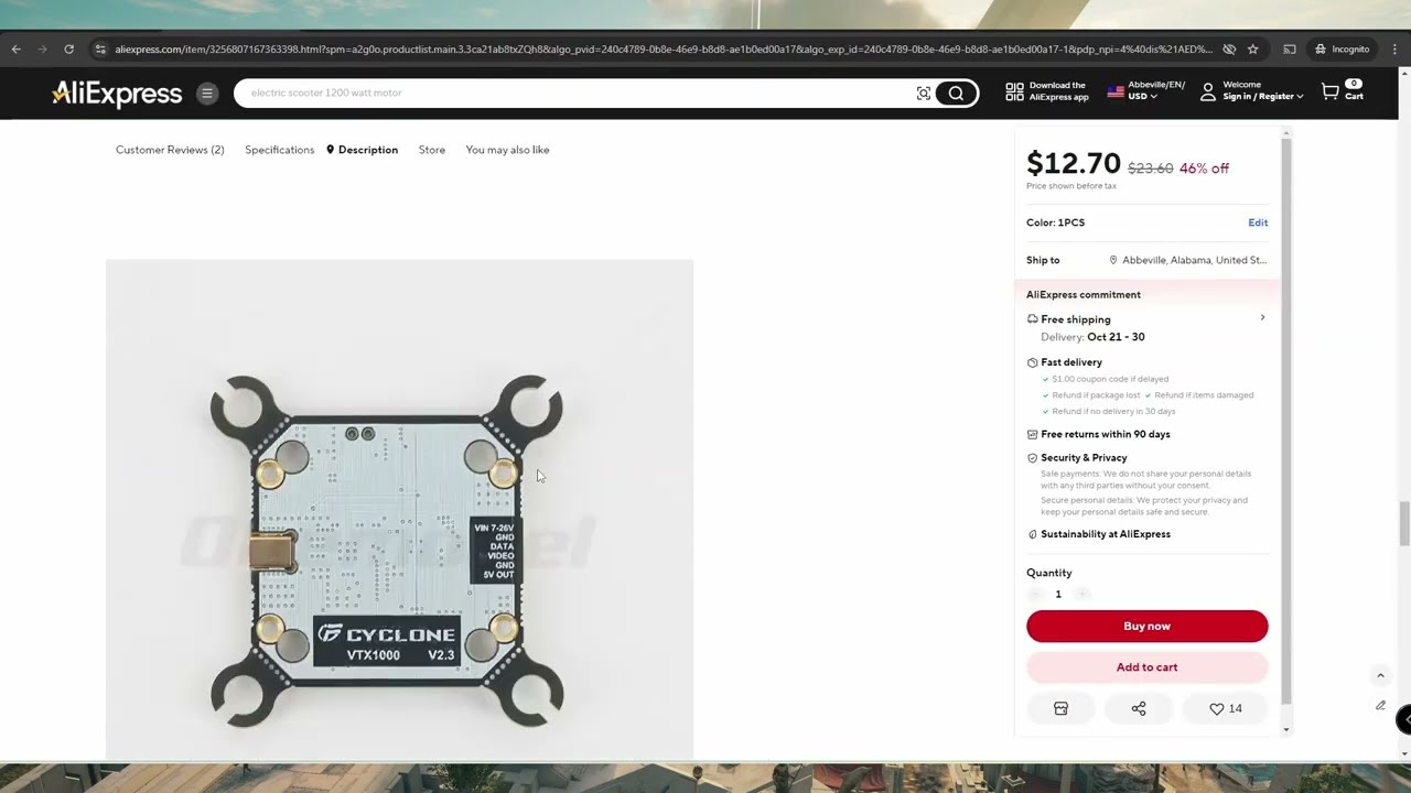 Sologood 1W Cyclone 1W Analog VTX tables