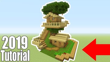 Minecraft Tutorial: How To Make A Ultimate Starter Wooden Treehouse "2019 Tutorial"