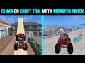 CLIMB ON CRAFT TOOL WITH MONSTER TRUCK IN TRAINING MODE FREE FIRE | TOP 5 TRICKS - GARENA FREE FIRE